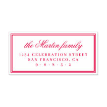 Eenvoudig e-legant familienaam Return-adres