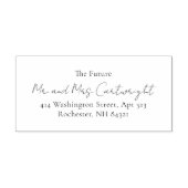 Eenvoudig e-legant klassieke bruiloft-retouradres rubberstempel (Afrduk)