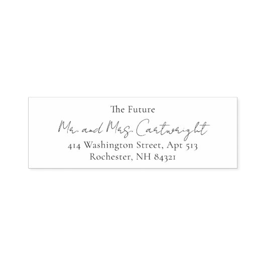 Eenvoudig e-legant klassieke bruiloft-retouradres  zelfinktende stempel (Design)