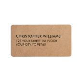 Eenvoudig e-legant kraftpapier etiket (Voorkant)