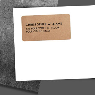Eenvoudig e-legant kraftpapier etiket