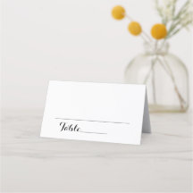 Eenvoudig e-legant modern bruiloft tabelnummer