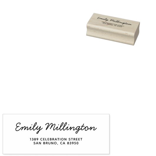 Eenvoudig e-mailadres rubberstempel (Gestempeld)