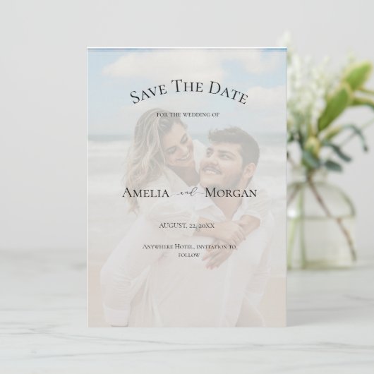 Eenvoudig eBay Foto Weddenschap opslaan Datum Kaart (Staand voorkant)