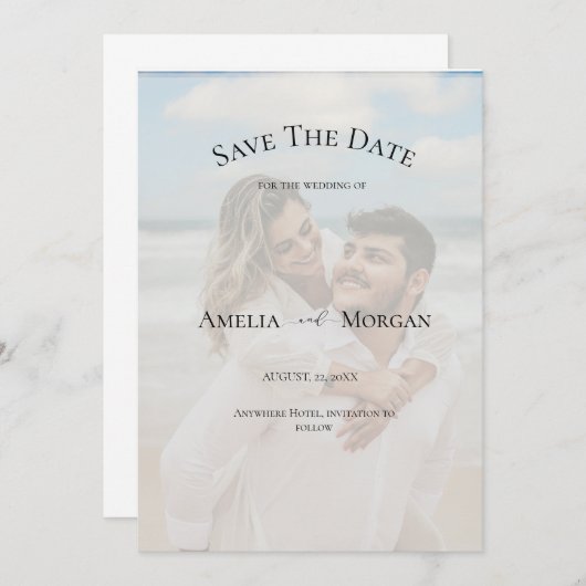 Eenvoudig eBay Foto Weddenschap opslaan Datum Kaart (Voorkant / Achterkant)