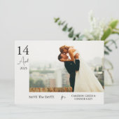 Eenvoudig eBay Foto Weddenschap opslaan Datum Save The Date (Staand voorkant)