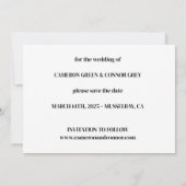 Eenvoudig eBay Foto Weddenschap opslaan Datum Save The Date (Achterkant)