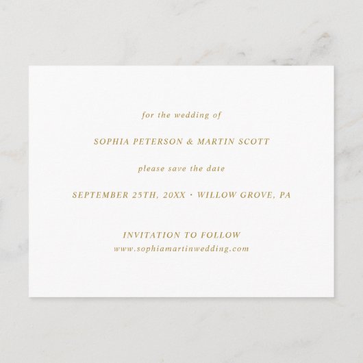 Eenvoudig eBay Foto Weddenschap opslaan Datum Uitnodiging Briefkaart (Achterkant)