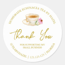 Eenvoudig Echinacea-thee Label om te Bedanken