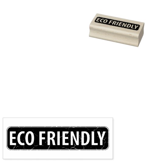 Eenvoudig eco-vriendelijk rubberstempel (Gestempeld)