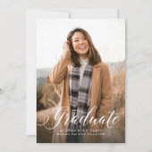 Eenvoudig één foto afstuderen aankondiging (Voorkant)