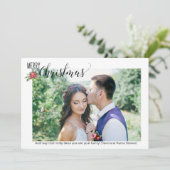 Eenvoudig Een Grote Horizontale Foto Kerst Kaart (Staand voorkant)