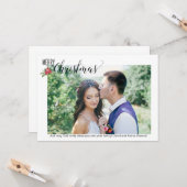 Eenvoudig Een Grote Horizontale Foto Kerst Kaart (Voorkant / Achterkant in situ)