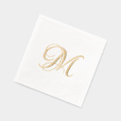 Eenvoudig een letter monogram Initiaal Folie Servetten (Links)