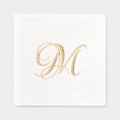 Eenvoudig een letter monogram Initiaal Folie Servetten (Voorkant)