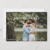 Eenvoudig Één Manuscript van de Foto Modern Save The Date (Voorkant)