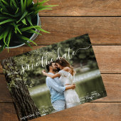 Eenvoudig Één Manuscript van de Foto Modern Save The Date