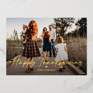 Eenvoudig een Thanksgiving-fotokaart voor Folie in Feestdagenkaart