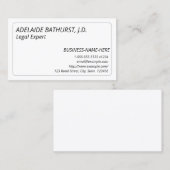 Eenvoudig, eenvoudig en eenvoudig Visitekaartje (Voorkant / Achterkant)