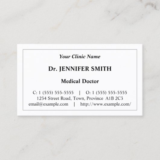 Eenvoudig, eenvoudig en eenvoudig Visitekaartje (Voorkant)