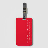 Eenvoudig eenvoudig minimalistisch elegant modern bagagelabel (Voorkant (verticaal))