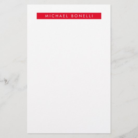 Eenvoudig eenvoudig minimalistisch elegant modern briefpapier (Voorkant)