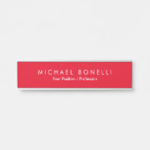 Eenvoudig eenvoudig minimalistisch elegant modern  deurbordje (Voorkant)