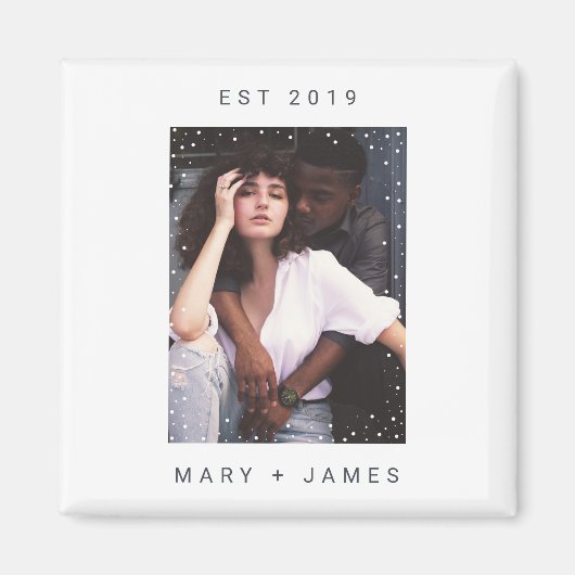 Eenvoudig, eenvoudig, minimalistisch puntontwerp magneet (Voorkant)