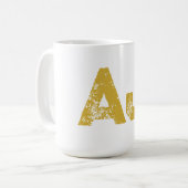 Eenvoudig Eenvoudig Monogram Goud Kleur Koffiemok (Voorkant links)