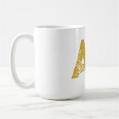 Eenvoudig Eenvoudig Monogram Goud Kleur Koffiemok (Links)