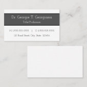 Eenvoudig, eenvoudig professioneel Visitekaartje (Voorkant / Achterkant)