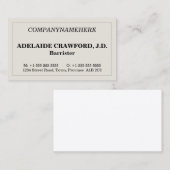 Eenvoudig, eenvoudig Visitekaartje (Voorkant / Achterkant)