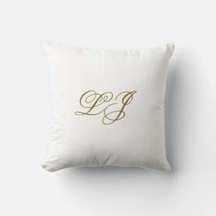 Eenvoudig eenzijdig monogram Sierkussen