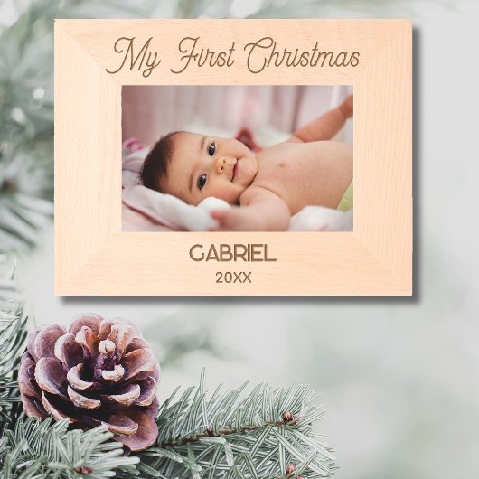 Eenvoudig Eerlijk Mijn Eerste Kerstmis Gegraveerde Lijstjes