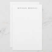 Eenvoudig Eerlijk Modern Elegant Briefpapier (Voorkant / Achterkant)