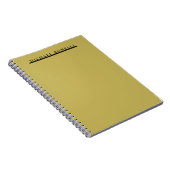 Eenvoudig Eerlijk Modern Elegant Goud Kleur Notitieboek (Rechterzijde)