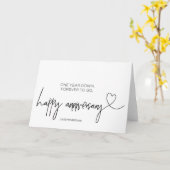 Eenvoudig eerste gelukkig 1e Jubileum voor man Kaart (Gele Bloem)