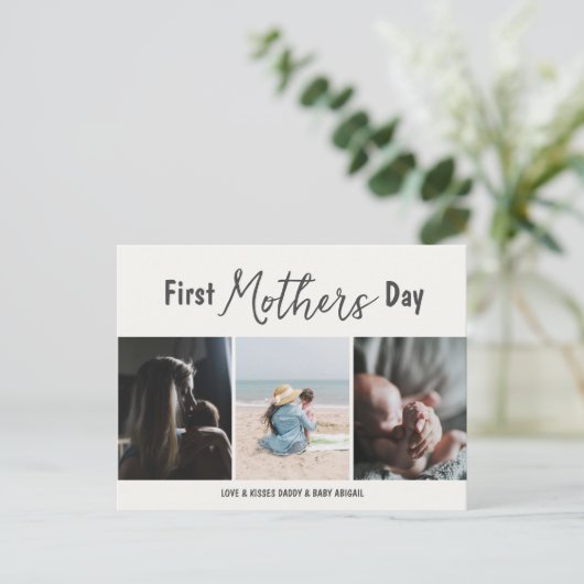 Eenvoudig eerste Moederdag Afbeelding Briefkaart (Staand voorkant)