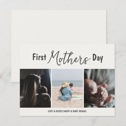 Eenvoudig eerste Moederdag Afbeelding Briefkaart (Voorkant / Achterkant)