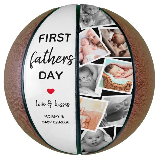Eenvoudig eerste Vaderdag Afbeelding | Papa Basketbal (Verticaal)