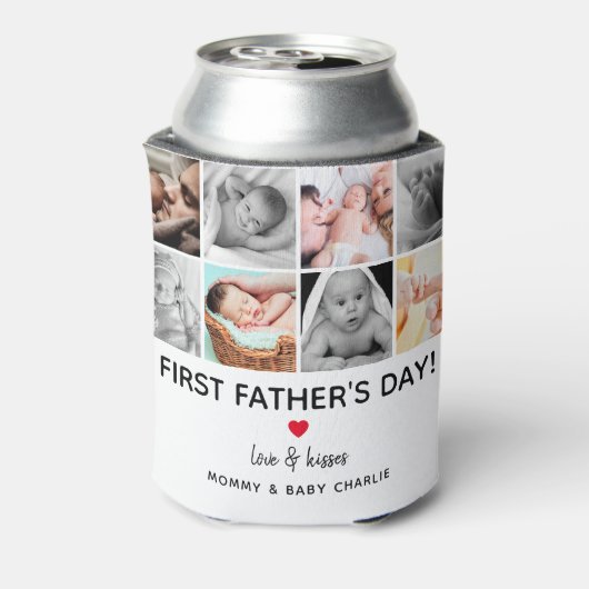 Eenvoudig eerste Vaderdag Afbeelding | Papa Blikjeskoeler (Blikje Achterkant)