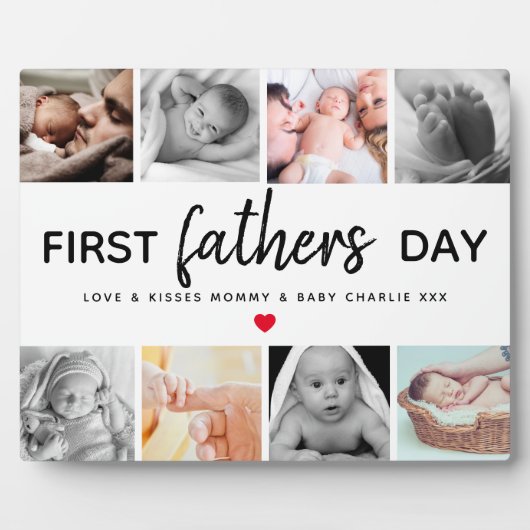 Eenvoudig eerste Vaderdag Afbeelding | Papa Fotoplaat (Voorkant)