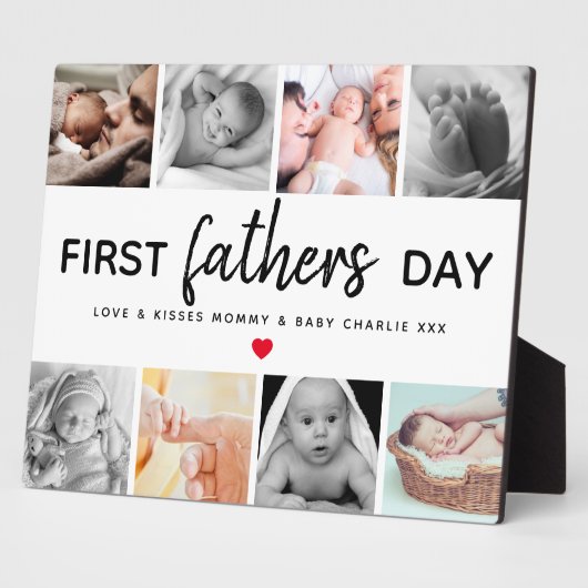 Eenvoudig eerste Vaderdag Afbeelding | Papa Fotoplaat (Zijkant)