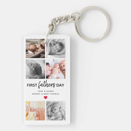 Eenvoudig eerste Vaderdag Afbeelding | Papa Sleutelhanger (achterkant)