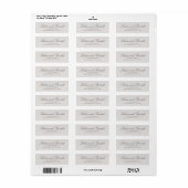 Eenvoudig effen grijs script trouw retouradres etiket (Full Sheet)