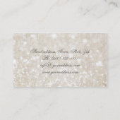 Eenvoudig effen linnen glinsterende Visitekaartje (Achterkant)