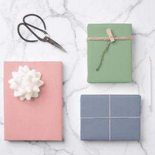 Eenvoudig effen Meloen Roze Cambridge Blauw Koel G Inpakpapier Vel