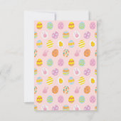 Eenvoudig Ei & Pasen Geschilderde Eieren Patroon Z Bedankkaart (Achterkant)