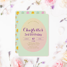 Eenvoudig Ei Patroon Soft Green Kids Verjaardag Kaart