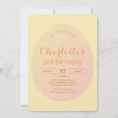 Eenvoudig Ei Patroon Zacht Geel Kinderen Verjaarda Kaart (Voorkant)